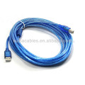 Printer Cable,USB cable AM to BM Standard USB2.0, AM to USB BM Cable,5M length,Blue color